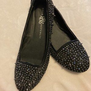 Rock & Republic Studded Black Flats